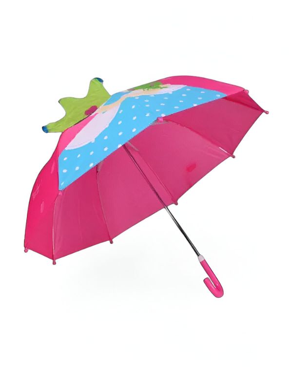 Cute Girl with Frog Umbrella and Crown on Top – 47cm Whimsical Anime-Inspired Art NOV9696.