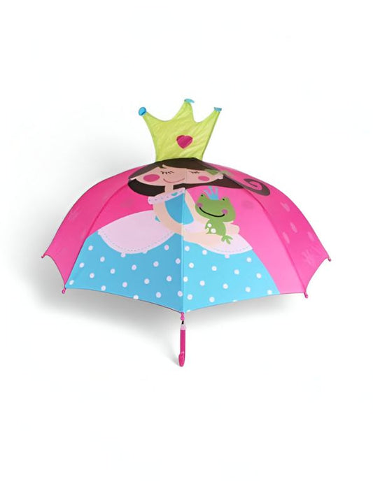 Cute Girl with Frog Umbrella and Crown on Top – 47cm Whimsical Anime-Inspired Art NOV9696.
