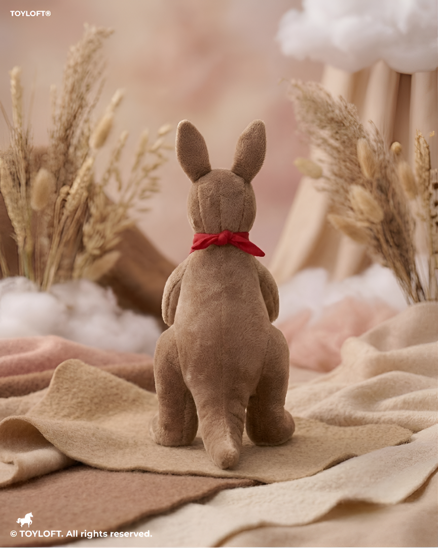 Cute Kangaroo Plush with Baby Joey in Pouch – Brown 8-Inch Stuffed Animal Soft Toy ST11554