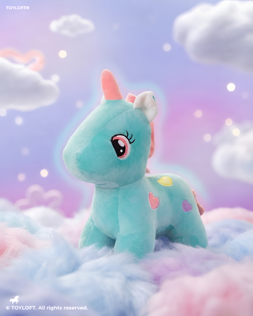 Cute Mint Green Unicorn Dinosaur Stuffed Animal Plush Soft Toy ST9625