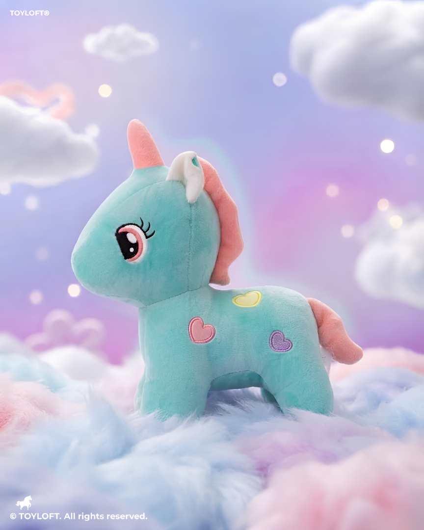 Cute Mint Green Unicorn Dinosaur Stuffed Animal Plush Soft Toy ST9625