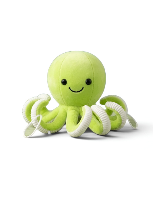Cute Octopus Plush Toy 8 Inch – Soft Stuffed Ocean Animal Toy Green ST11536.