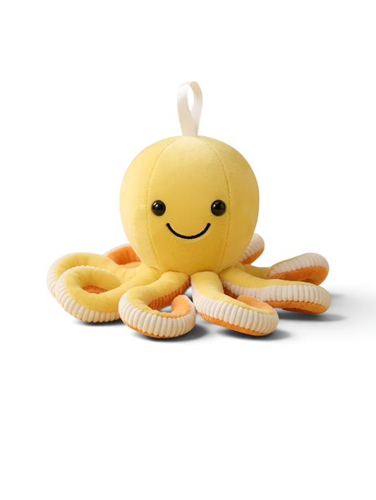 Cute Octopus Plush Toy 8 Inch – Soft Stuffed Ocean Animal Toy Yellow ST11536.