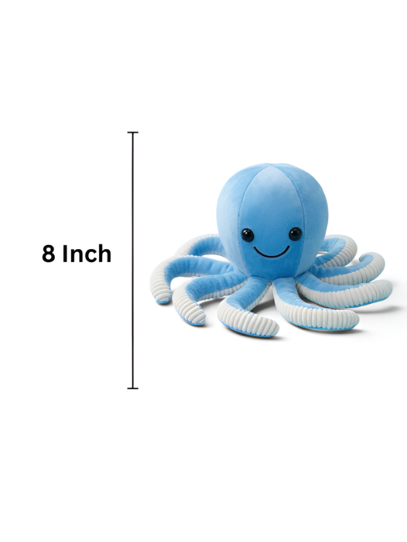 Cute Octopus Plush Toy 8 Inch – Soft Stuffed Ocean Animal Toy Blue ST11536.