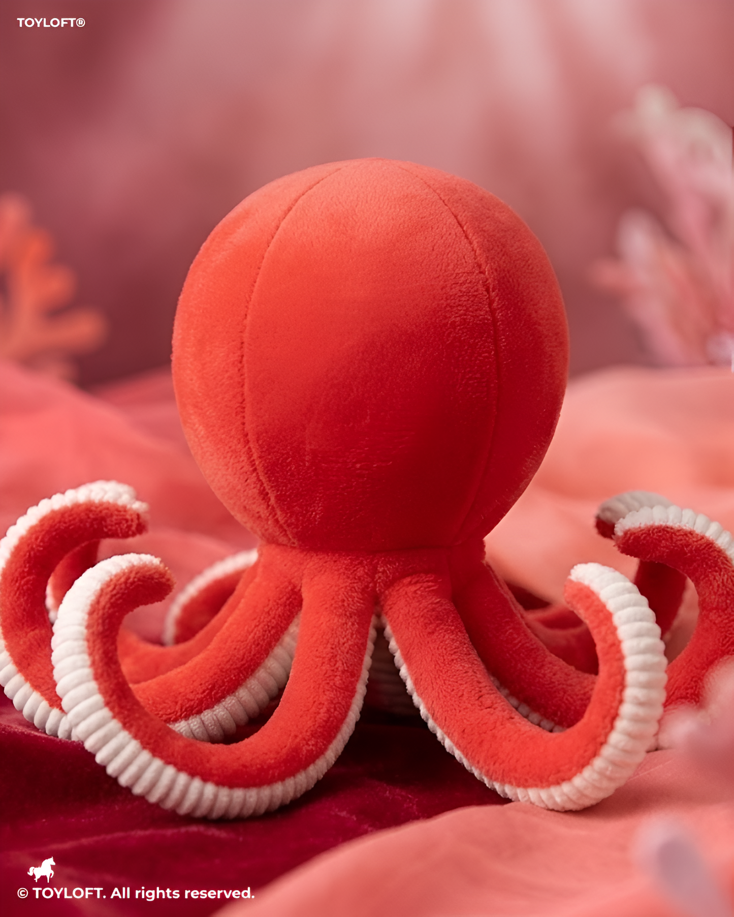 Cute Octopus Plush Toy 8 Inch – Soft Stuffed Ocean Animal Toy Red ST11536.
