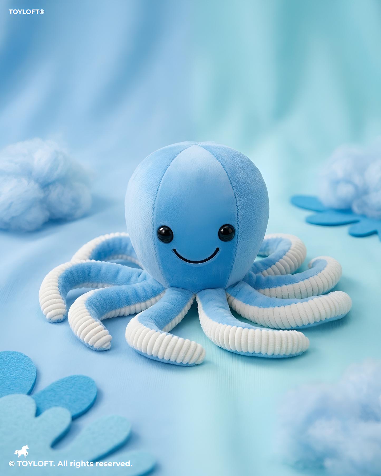 Cute Octopus Plush Toy 8 Inch – Soft Stuffed Ocean Animal Toy Blue ST11536.