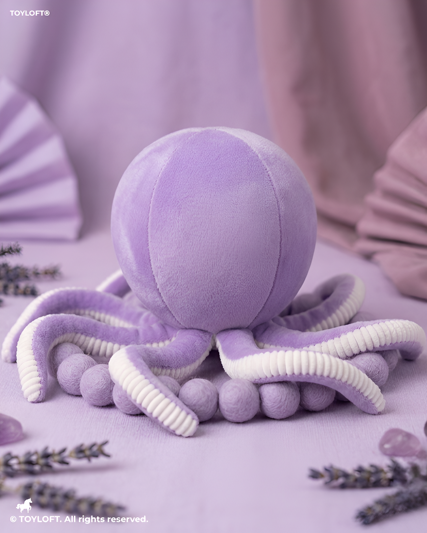 Cute Octopus Plush Toy 8 Inch – Soft Stuffed Ocean Animal Toy Lavender ST11536.