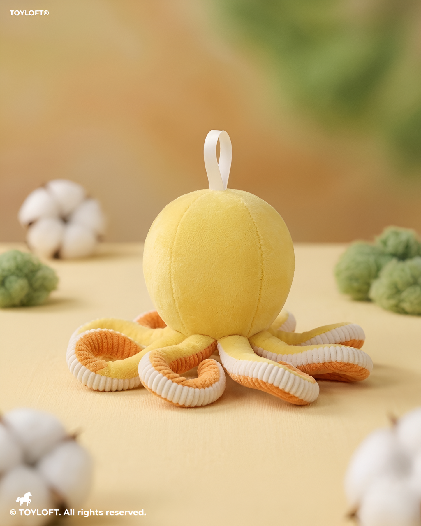 Cute Octopus Plush Toy 8 Inch – Soft Stuffed Ocean Animal Toy Yellow ST11536.