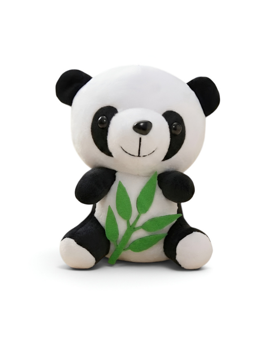 Cute Panda Plush Soft Toy with Bamboo Leaf 7 Inch – ST12515.