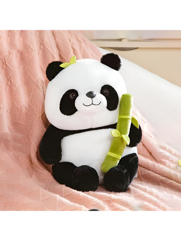 Cute Panda Plush Toy with Bamboo Stalk – 23cm Stuffed Panda Bear Doll ST14662.