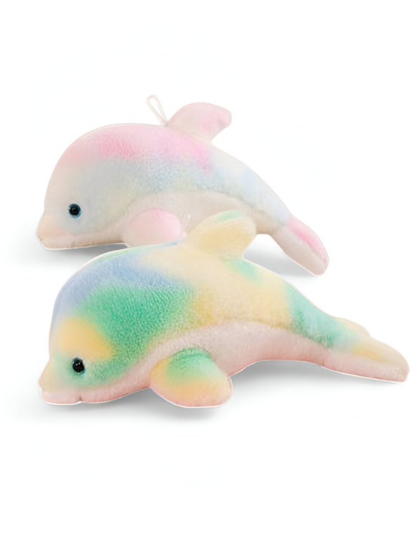 Cute Pastel Dolphin Plush Toy – Soft & Cuddly 10-Inch Stuffed Animal for Kids & Collectors LMI11472.
