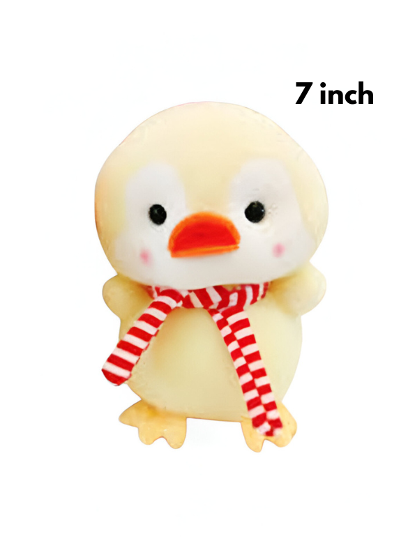 Cute Yellow Duck Stuffed Animal with Blue Scarf, 7-Inch Plush Toy for Kids LMI11603.