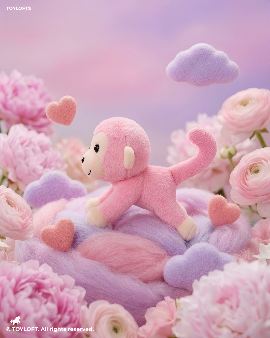 Cute Pink Monkey Plush Toy – 7-Inch Soft Stuffed Animal for Kids & Toddlers ST11917