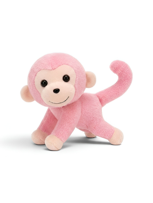 Cute Pink Monkey Plush Toy – 7-Inch Soft Stuffed Animal for Kids & Toddlers ST11917