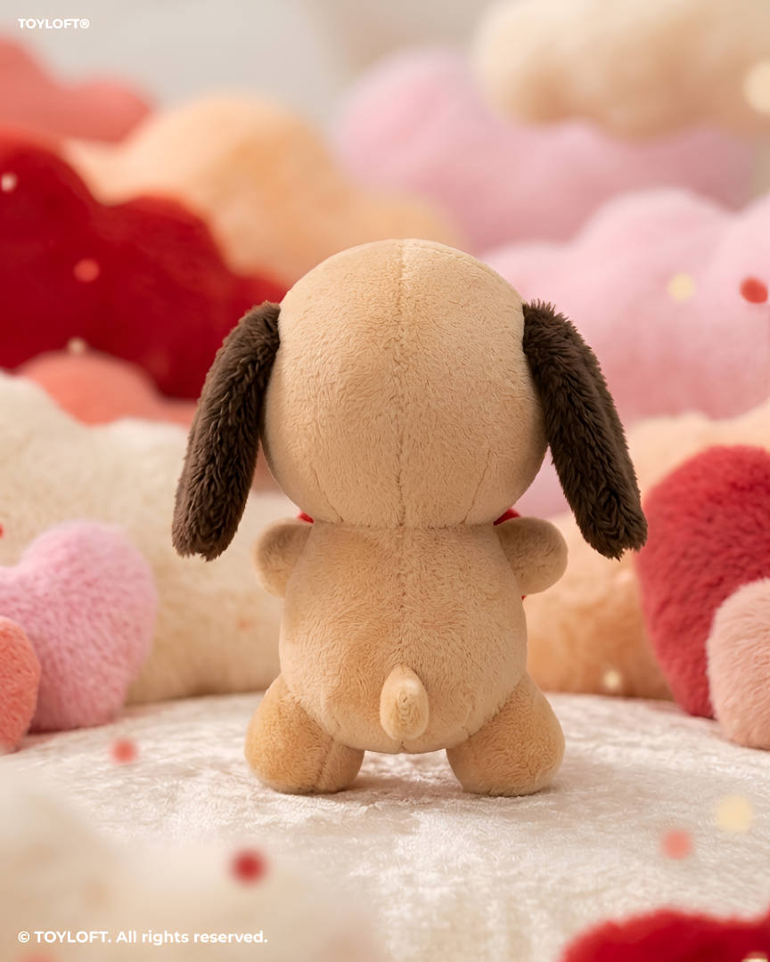 Cute Puppy Dog Plush Toy with Red “I Love You” Heart – 7 Inch Soft Stuffed Animal ST15029.