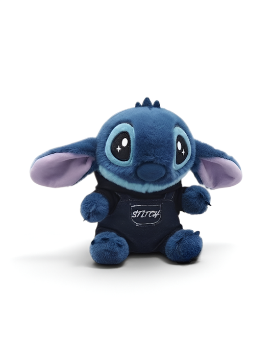 Cute Stitch Soft Plushie Wearing Denim Dungarees 8-Inch– Collectible Stuffed Animal Plush Toy ST15957
