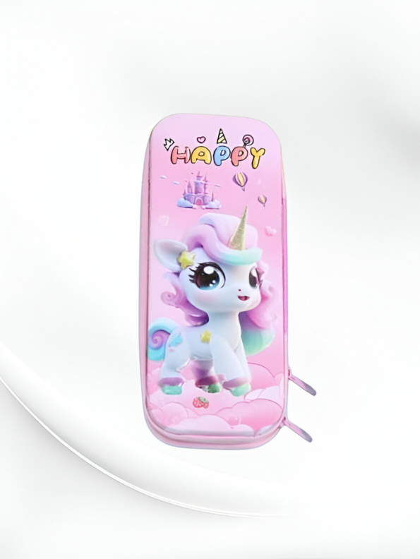 Cute Unicorn Hard Shell Pencil Case | 3D Design Stationery Pouch for Girls | Back to School Organizer Gift NOVHBC-1881229.