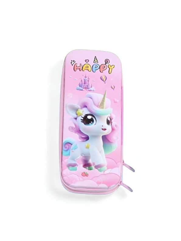 Cute Unicorn Hard Shell Pencil Case | 3D Design Stationery Pouch for Girls | Back to School Organizer Gift NOVHBC-1881229.