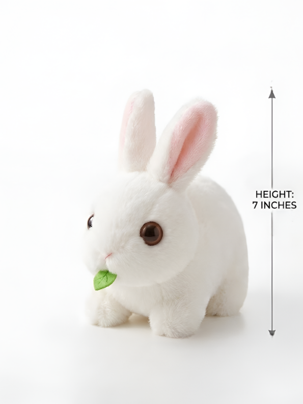 Cute White Bunny Stuffed Plush Toy – 7 Inch Soft Rabbit for Kids ST11955