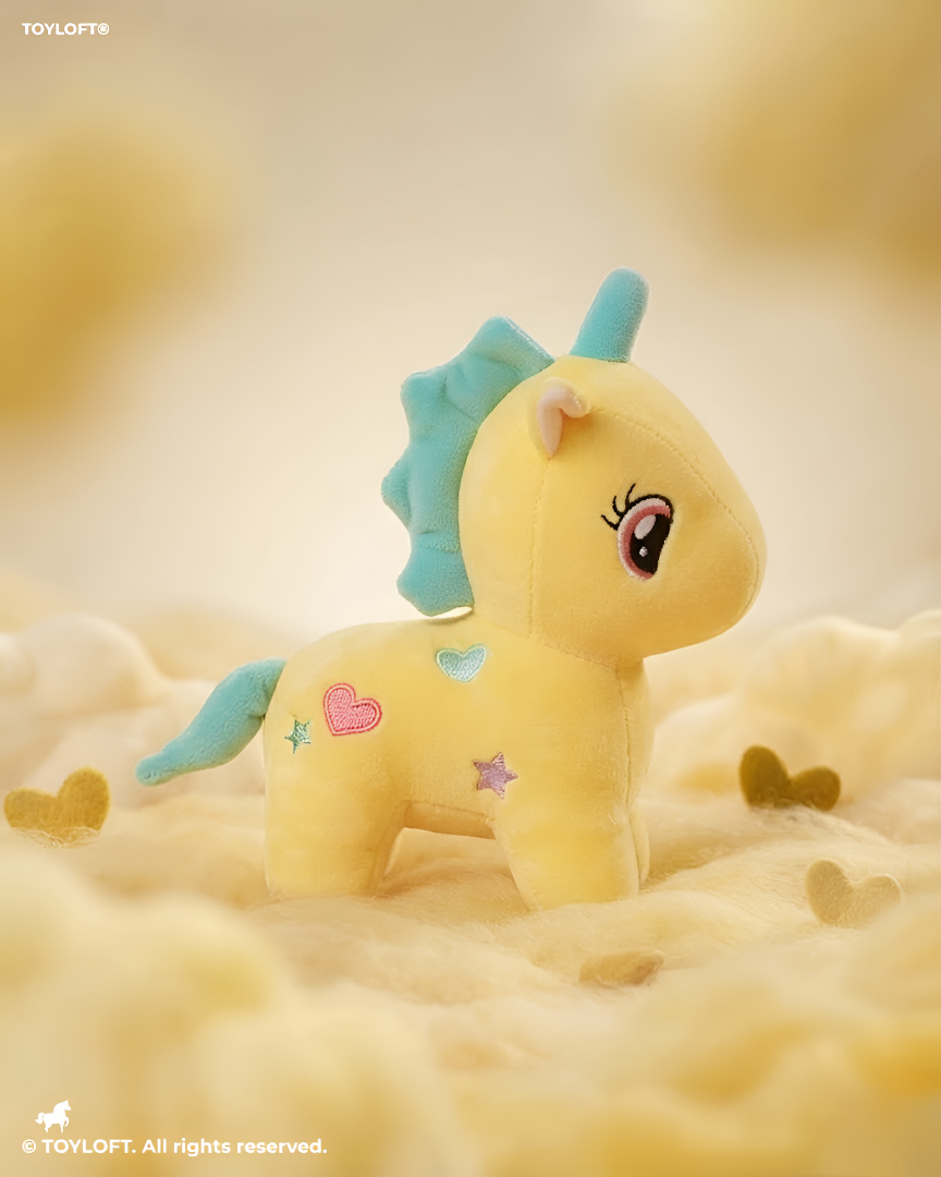 Cute Yellow Unicorn Dinosaur Stuffed Animal Plush Soft Toy ST9625