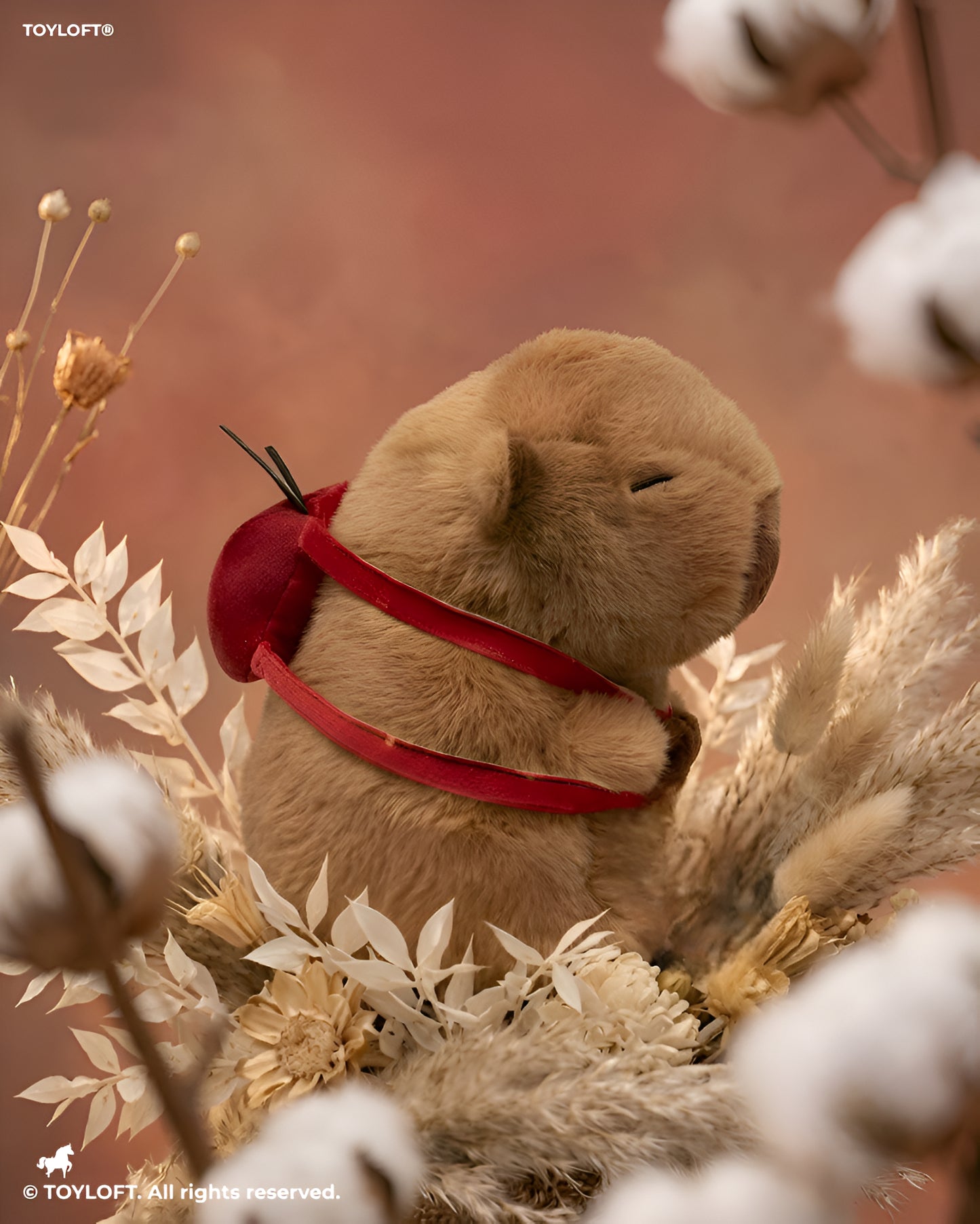 Cute 8-inch Capybara Soft Toy Soft Huggable Toy with Red Backpack Detail ST16785