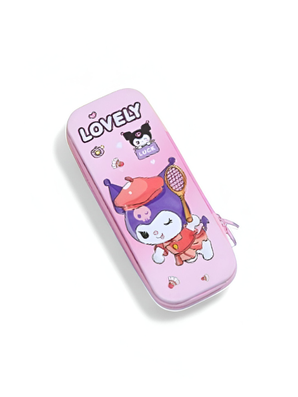 Cute Kuromi Hard Shell Pencil Case | Lovely Tin Stationery Box for Girls | Kawaii Back to School Organizer Gift NOVHBC-1881229.