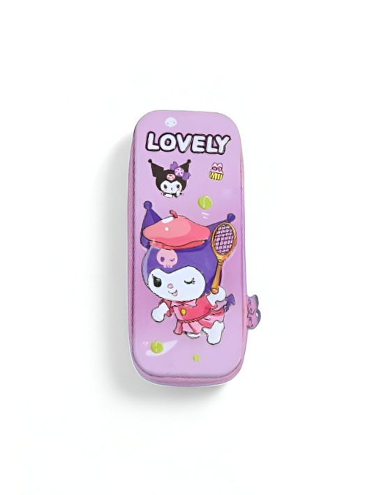 Lavender - Cute Kuromi Hard Shell Pencil Case | Lovely Tin Stationery Box for Girls | Kawaii Back to School Organizer Gift NOVHBC-1881229.