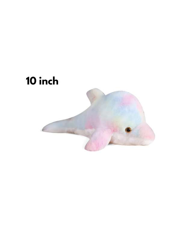 Pink - Cute Pastel Dolphin Plush Toy – Soft & Cuddly 10-Inch Stuffed Animal for Kids & Collectors LMI11472.