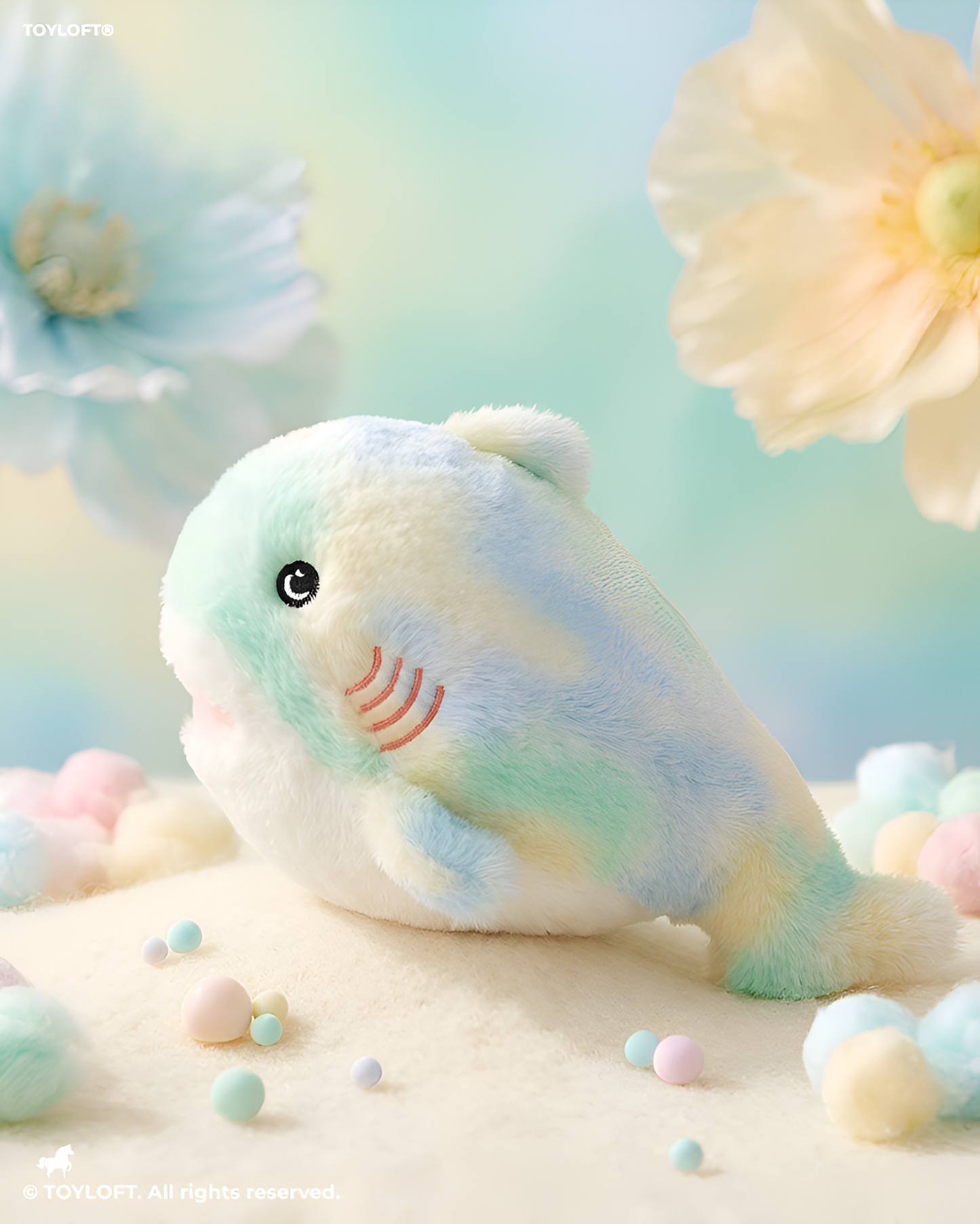 Cute Pastel Tie-Dye Fish Soft Toy 7 Inch ST14737.