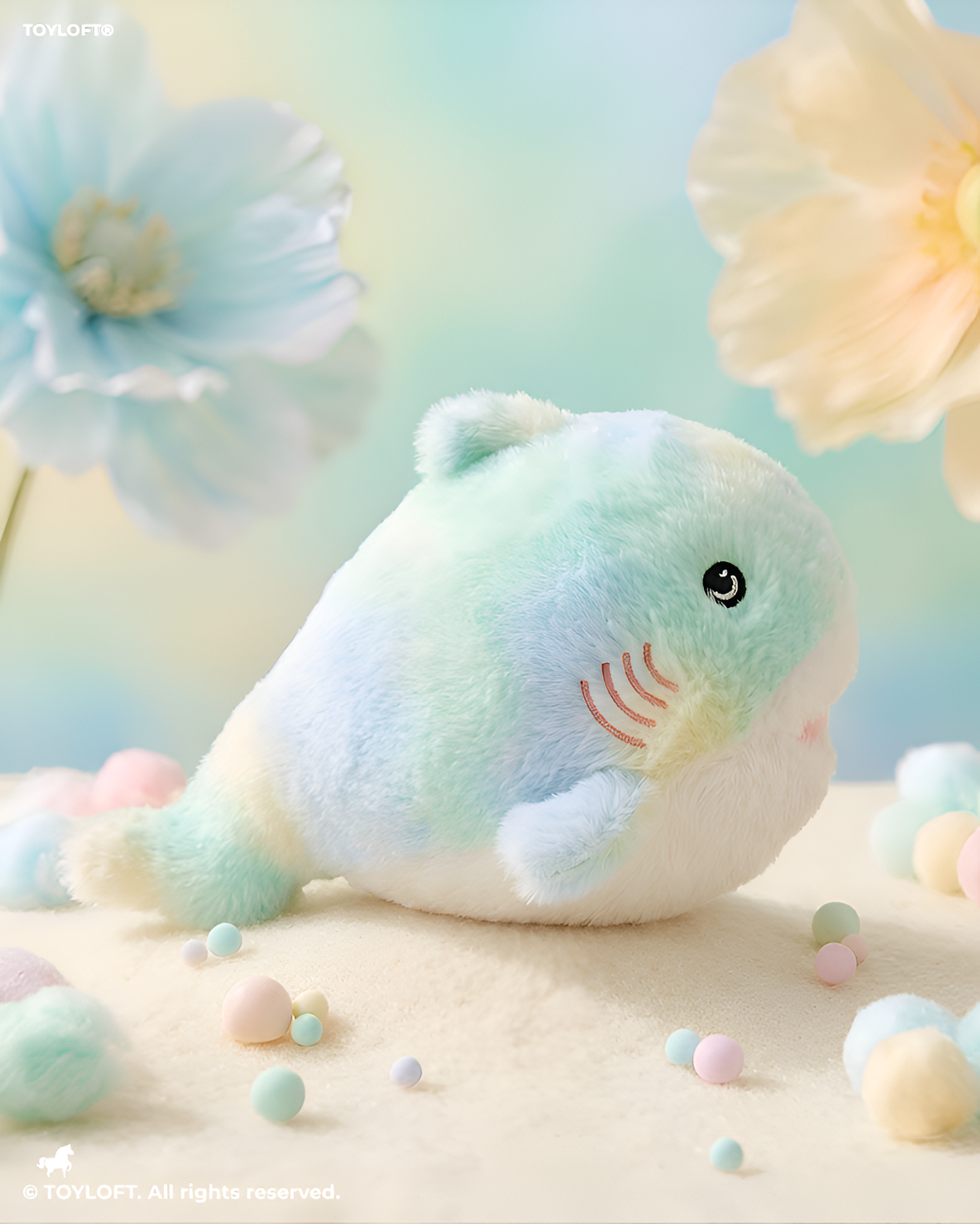 Cute Pastel Tie-Dye Fish Soft Toy 7 Inch ST14737.