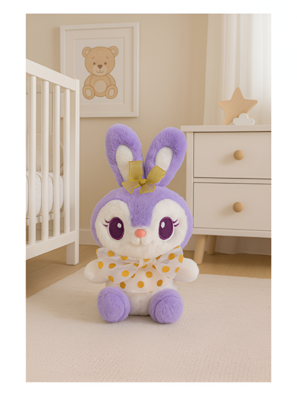 Cute Purple Bunny 8-Inch Plush Toy | Soft & Cuddly Stuffed Animal for Kids LMI11117.