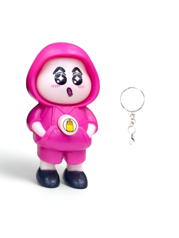Cute Shinchan Keychain - Face-Changing Figure with Hooded Design for Bags, Backpacks & Keys NOVHBC-188132.