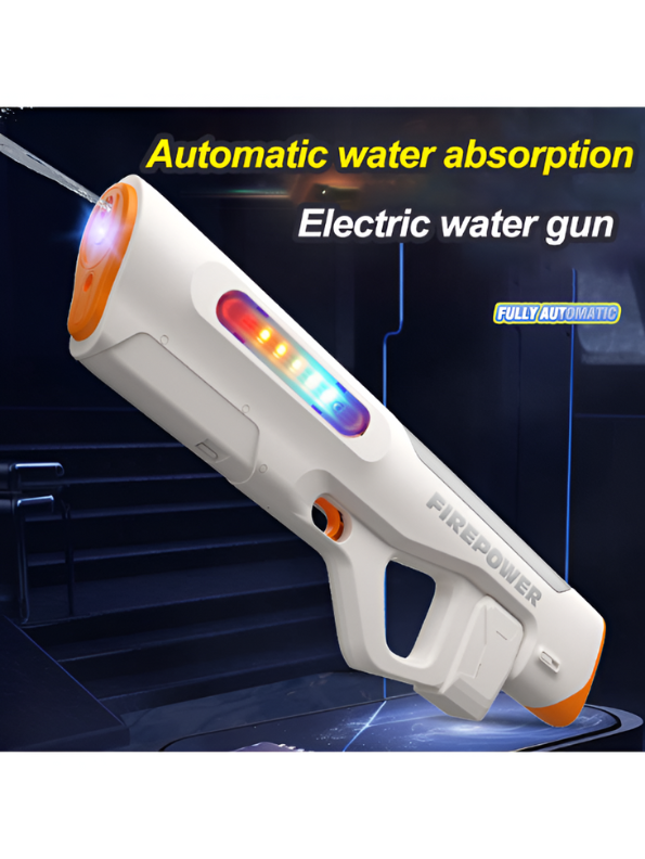 Cyberpunk LED Blaster Toy Gun – Futuristic Tactical Space Weapon Prop with Light Effects White LMI14405.