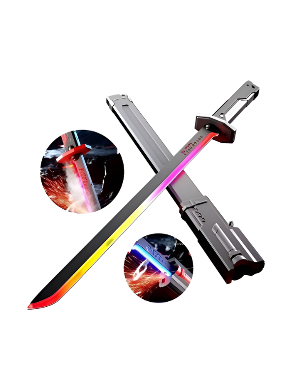 Cyberpunk LED Katana Sword with Spray Mist & Spark Effect TV6523.