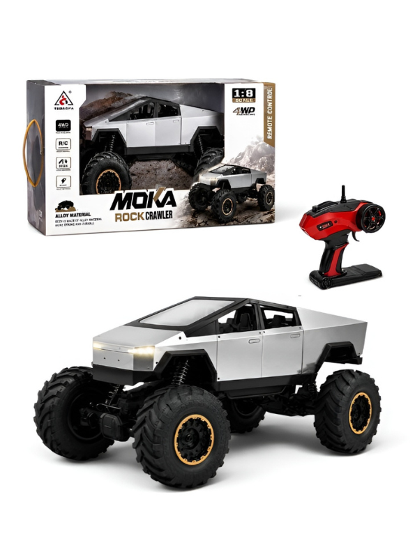Cybertruck Style RC Car 1:8 Scale 4WD Off-Road Remote Control Monster Truck, Rechargeable High-Speed RC Truck for Adults & Kids TV5976