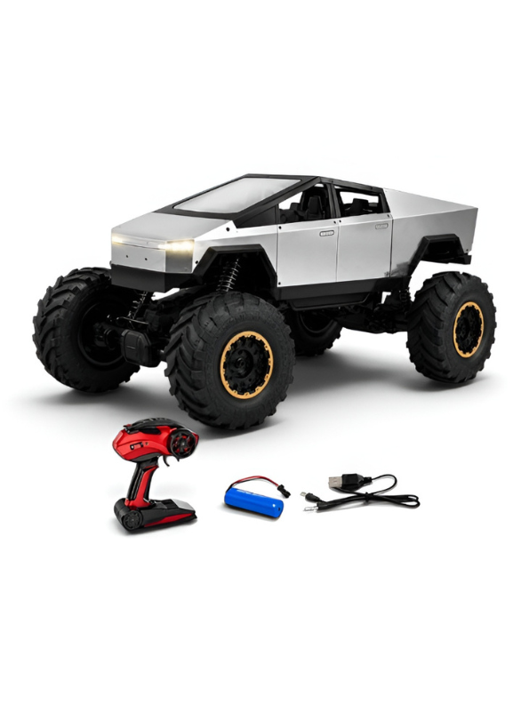 Cybertruck Style RC Car 1:8 Scale 4WD Off-Road Remote Control Monster Truck, Rechargeable High-Speed RC Truck for Adults & Kids TV5976
