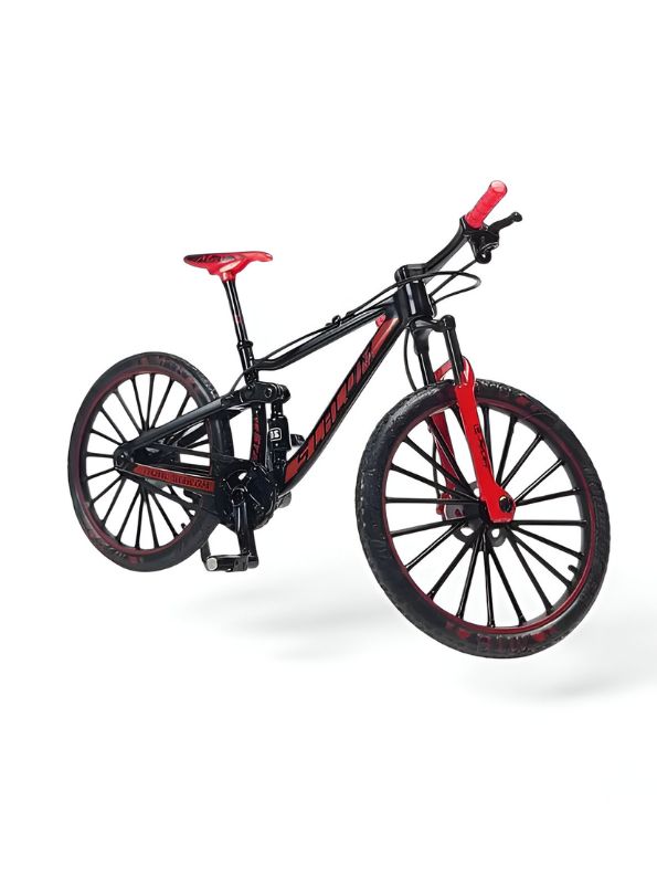 CycloCraft Mini Showpiece Mountain Bike – Alloy Bicycle Decoration for Cycling Lovers & Bike Racers Red LMI14927.