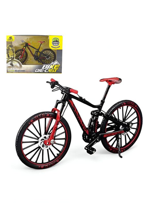 CycloCraft Mini Showpiece Mountain Bike – Alloy Bicycle Decoration for Cycling Lovers & Bike Racers Red LMI14927.