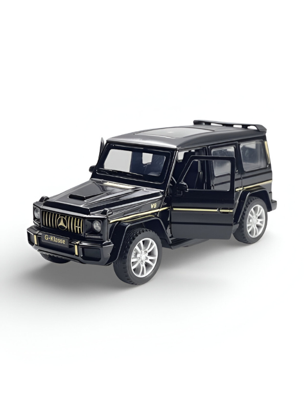 Mercedes-Benz G-Class G63 AMG Diecast Model Car - 1:36 Scale - Black with Gold Trim,  LMI16081