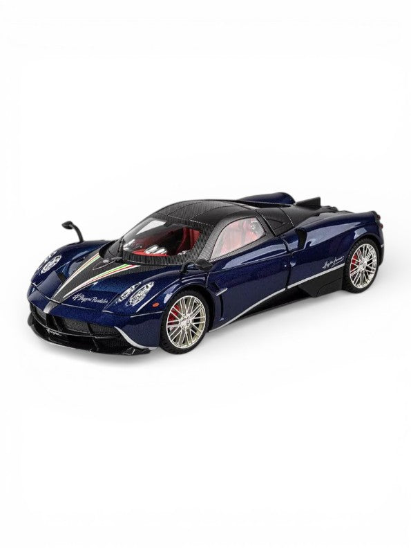 Pagani Huayra Toy Car - White Luxury Die-Cast Metal Model with Opening Doors & Gold Rims - Large 1:18 Scale Perfect Collector Gift LMI15111