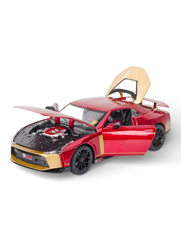 Nissan GT-R50 by Italdesign Diecast Model Car - 1/24 Scale Special Edition - Collectible Toy Car with Pull-Back Action, Lights, and Sound - Perfect Gift for Car Enthusiasts LMI15124