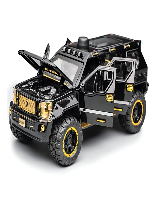 G. Patton GX Off-Road SUV Die-Cast Model Car - 1:24 Scale Alloy Toy Vehicle with Sound & Light, Pull Back Action - Desert Tan LMI14225