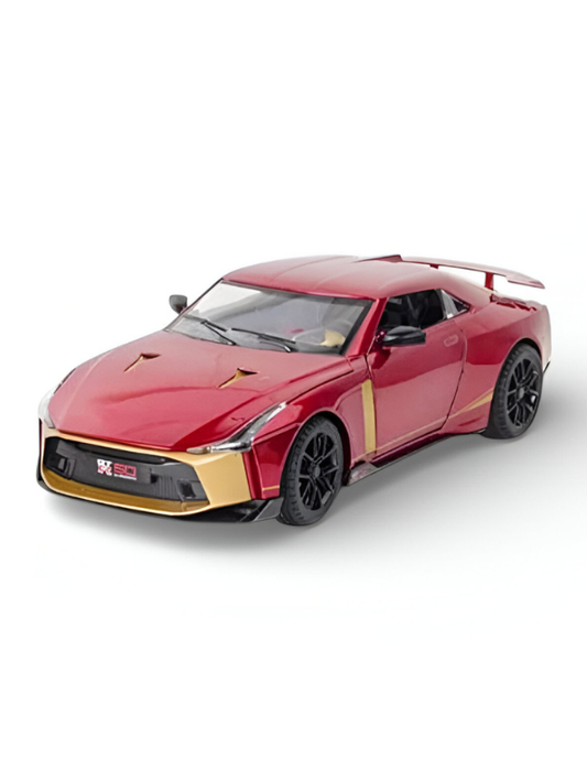 Nissan GT-R50 by Italdesign Diecast Model Car - 1/24 Scale Special Edition - Collectible Toy Car with Pull-Back Action, Lights, and Sound - Perfect Gift for Car Enthusiasts LMI15124