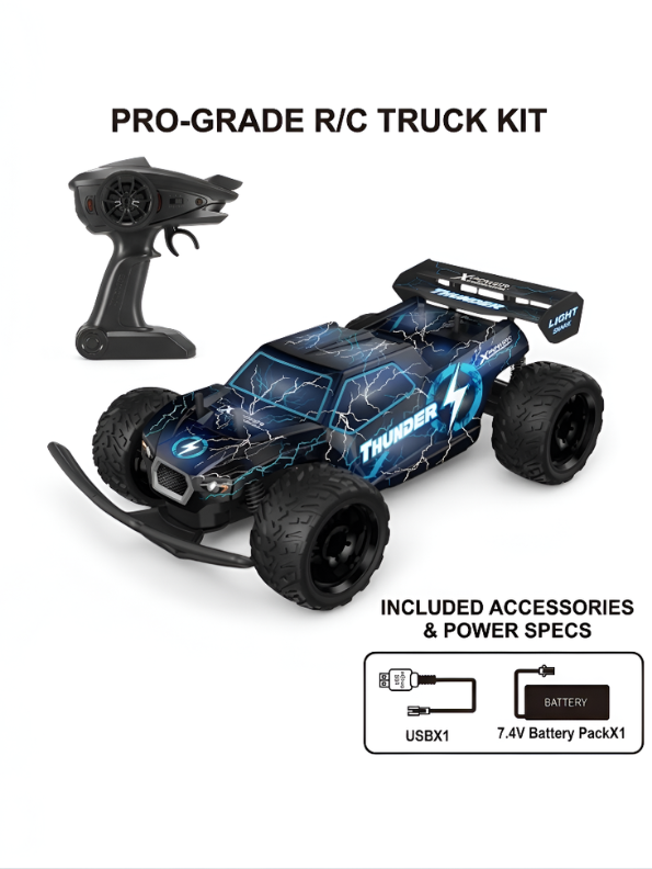 2.4GHz RC Thunderstorm Racing Car – Blue 1:14 Scale High-Speed Off-Road Buggy for Kids & Adults | LMI15590