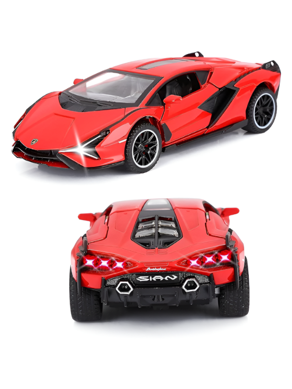 Red Lamborghini Veneno 1:24 Scale Remote Control Car – Diecast Alloy Body RC Supercar with Pistol Grip Transmitter | Special Edition Racing Toy for Kids & Collectors LMI16577