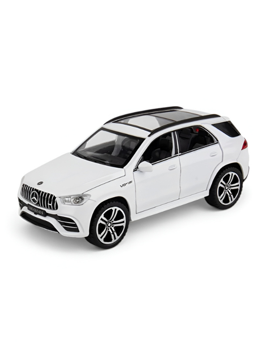 White Mercedes-Benz AMG GLE 63 S Diecast Model Car 1:32 Scale – Premium Metal Luxury SUV Replica with Opening Doors & Sunroof, Collectible LMI15382