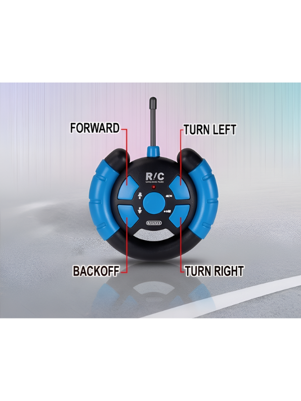 Bugatti Remote Control Car with LED Headlights – High-Speed RC Toy Car with Rechargeable Li-Ion Battery & Steering Wheel Remote, Gloss UV Finish Iridescent Blue Racing Car for Kids & Adults LMI16770