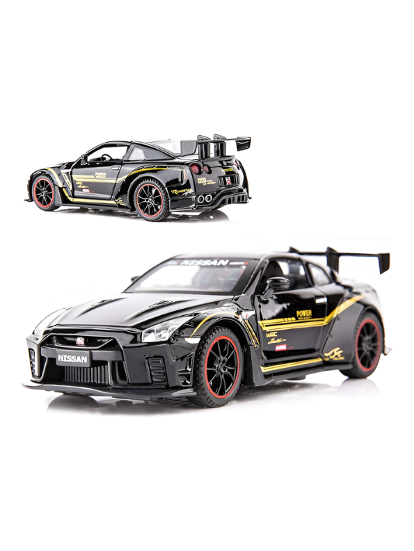 Black Nissan GT-R R35 1:22 Scale Collectible Toy Car High-Quality Diecast Vehicle for Car Enthusiasts TV6834