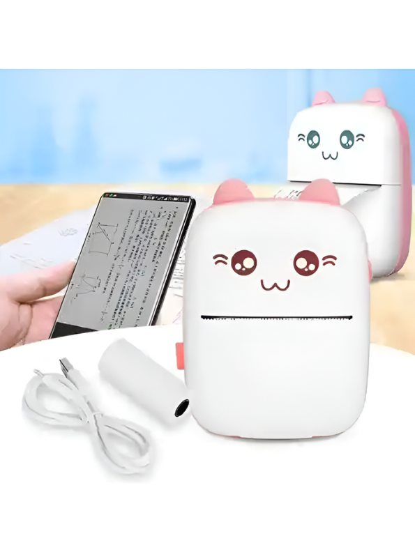 Mini Thermal Printer - Portable Bluetooth Wireless Pocket Printer for Photos, Labels, Notes & Scrapbooking - Inkless Instant Sticker Maker Machine Compatible with iOS & Android TV5402