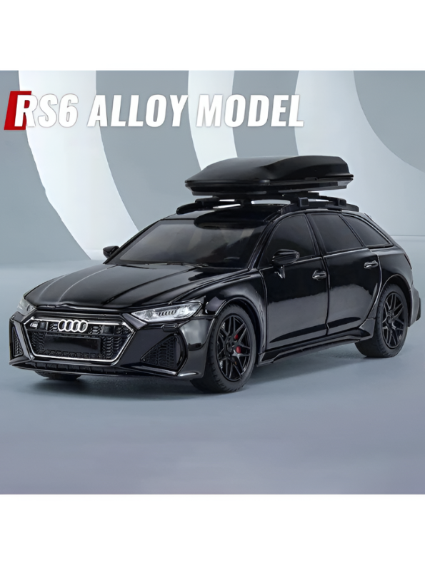Audi RS6 Avant Model 1:24 Scale Diecast Car - Black Metal Collectible | TV4887